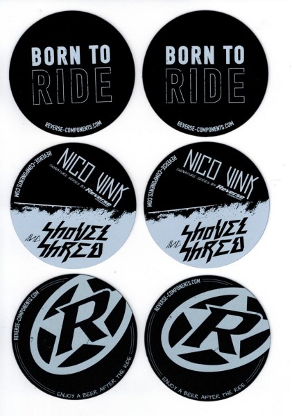 REVERSE Bierdeckel Set (6 Stück) Schwarz/Grau